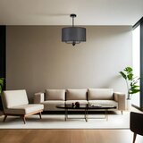 Opviq Hasır siyah abajurlu 3 Lü Sarkıt avize black chandelier Cene