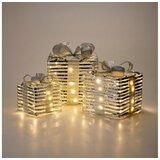  Set 3x LED božićnih dekoracija 90xLED/2xAA + 3xAA + 3xAA topla bela pokloni/srebrna Cene