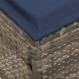  Vrtni otoman 2 Komad Siva i tamnoplava 38 x 38 x 45 cm PE ratan | shoptok.hr