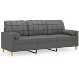  The Living Store Kavč trosed z blazinami temno siv 180 cm blago - Trosed, (21494416) | Shoptok.si