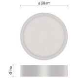  LED svetilo nadometno NEXXO, okroglo, belo, 12,5W, nastavljiva CCT | Shoptok.si