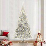 Umjetna preddekorirana božićna jelka srebrna 240 cm PET | Shoptok.si