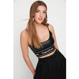 Trendyol X Sagaza Studio Black Waist Elastic Detailed Shiny Bustier | shoptok.hr