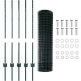 Euro ograda s postom 10 x 1 m Čelik premazan PVC-om Zelena | shoptok.hr