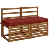  Jastučić za klupu SOEST 100% poliester Crvena 110 x 50 x 8 cm - Crvena 110 x 50 x 8 cm Melange Slike