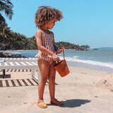 Liewood dječji kupaći kostim s uv zaštitom amara stripe mustard | shoptok.hr