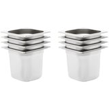 vidaXL Gastronomske posode 8 kosov GN 1/6 150 mm nerjaveče jeklo | Shoptok.si