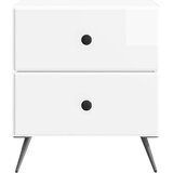  Noćni ormar s ladicama Bijela visokog sjaja 43 x 34 5 x 47 5 cm | shoptok.hr