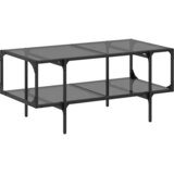  Stolić za kavu s crnom staklenom površinom 98,5x50x45 cm čelik | Eponuda.ba