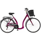 Visitor bicikl city vintage 28" alu 19" v-brake 6 brzina 167-192cm (l/xl) ljubičasti perla uv sjaj 1282066 | Eponuda.com