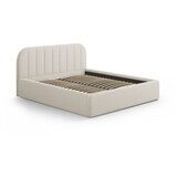 Windsor & Co Sofas bež oblazinjena zakonska postelja s prostorom za shranjevanje z letvenim dnom 140x200 cm juno – | Shoptok.si