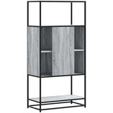 vidaXL Visoka ploča siva Sonoma 68x35x139 cm Konstruirano drvo i metal | shoptok.hr