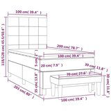  Box spring postelja z vzmetnico črna 100x200 cm blago, (20791657) | Shoptok.si