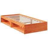  Dnevni krevet s madracem voštano smeđi 90x200 cm od borovine | shoptok.hr