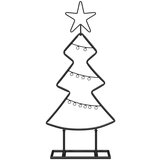 vidaXL Kovinsko božično drevesce z stojalom Črna 60 cm Jeklo | Shoptok.si