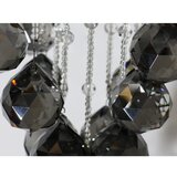  LED kristalno plafonsko svetlo NAURU LED/30W/230V prečnik 40 cm hrom/crna + daljinski upravljač | Eponuda.com