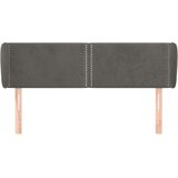  Vzglavje z ušesi temno sivo 147x23x78/88 cm žamet, (20735985) | Shoptok.si