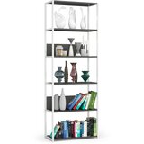 AKORD Regal V Loft Slogu Iz Kovine, Bela/Siva, (5000332512) | Shoptok.si