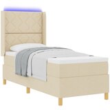 VidaXL Box spring krevet s madracem Krema 80 x 200 cm tkanina VidaXL Box spring krevet s madracem Krema 80 x 200 cm tkanina Slike