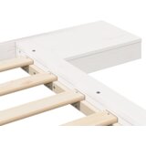 vidaXL krevetna konstrukcija s noćnim stolićima Bijela 150x200cm od punog drva | shoptok.hr