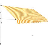 vidaXL tenda na ručno uvlačenje 250 cm narančasto-bijela prugasta | shoptok.hr