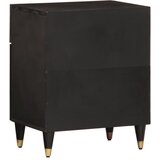  Noćni ormarić 50 x 33 x 60 cm od masivnog drva manga Crna | shoptok.hr