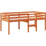  Visoki krevet s krovom voštano smeđi 75x190 cm masivna borovina | shoptok.hr