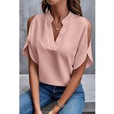 Fenzy Elegantna Ohlapna Bluza Z "V" Izrezom, Svetlo Roza Cene