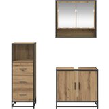 vidaXL set namještaja za kupaonicu 3 pcs hrast artisan 65 x 33 x 60 cm | shoptok.hr