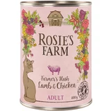 Rosie's Farm Varčno pakiranje Adult 12 x 400 g - Jagnjetina & piščanec