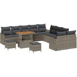  13-dijelni vrtni sofa set s jastucima siva poli ratan akacija 2-sjedna vrtna sofa s jastucima siva poli ratan 3-dijelni vrtni | shoptok.hr