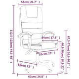  Masažni pisarniški stol rjavo umetno usnje, (20669233) | Shoptok.si