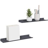 Lebdeća polica Zidne 2 pcs Antracit 40 x 8,5 x 2,5 cm Čelik | Eponuda.com
