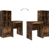 vidaXL Stol s Pohranom Dimljeni Hrast Konstruirano Drvo | shoptok.hr