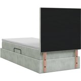  s madracem i skladištem Svjetlosiva 90 x 200 cm Baršun | shoptok.hr