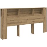  Uzglavlje s ormarićem boja hrasta 200x18,5x102,5 cm drveni | shoptok.hr