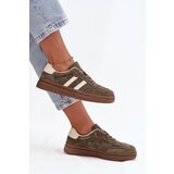 EVENTO Women's Suede Sneakers on Platform Dark Green Sylviona | shoptok.hr