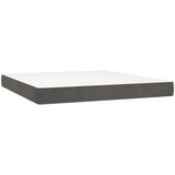  Box spring postelja z vzmetnico temno siva 160x200 cm žamet, (20901637) | Shoptok.si