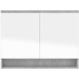  Kupaonski ormarić s ogledalom 80 x 15 x 60 cm MDF boja betona | shoptok.hr