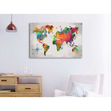  Slika za samostalno slikanje - World Map (Compass Rose) 60x40 | shoptok.hr