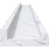  Stenska polica 4 pcs Beli marmor 115 x 9 x 3 cm Konstruiran les, (5000201037) | Shoptok.si