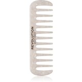 Revolution Haircare Natural Curl Wide Tooth Comb češalj za kosu za valovitu i kovrčavu kosu nijansa White 1 kom Cijene