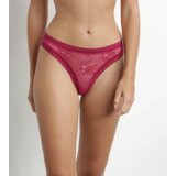 DIM ROMANCE THONG - Women's lace thong - red u