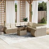 Maison Chic Seti vrtnega pohištva - Vrtna garnitura - Vrtni pohištvo set 11-delna z blazinami bež poli ratan, (21816081) | Shoptok.si