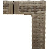 vidaXL Vrtni stol sa staklenom pločom sivi 190x90x75 cm od poliratana | shoptok.hr