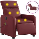 Maison Chic Električni masažni naslanjač - Relax naslanjač vinsko rdeče umetno usnje, (22134219) | Shoptok.si