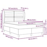  Posteljni pod z vzmetnico Črna 140x190 cm Blago, (22051869) | Shoptok.si