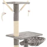  Penjalica za mačke sa stupovima za grebanje od sisala 230 - 250 cm siva | shoptok.hr