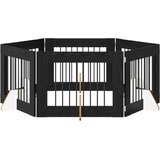  Vrata za pse z stojali 6 pcs Črni hrast 80 x 60 cm, (5000232674) | Shoptok.si