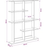  Stenska polica Bela 102 x 20 x 130 cm Inženirski les, (5000306967) | Shoptok.si